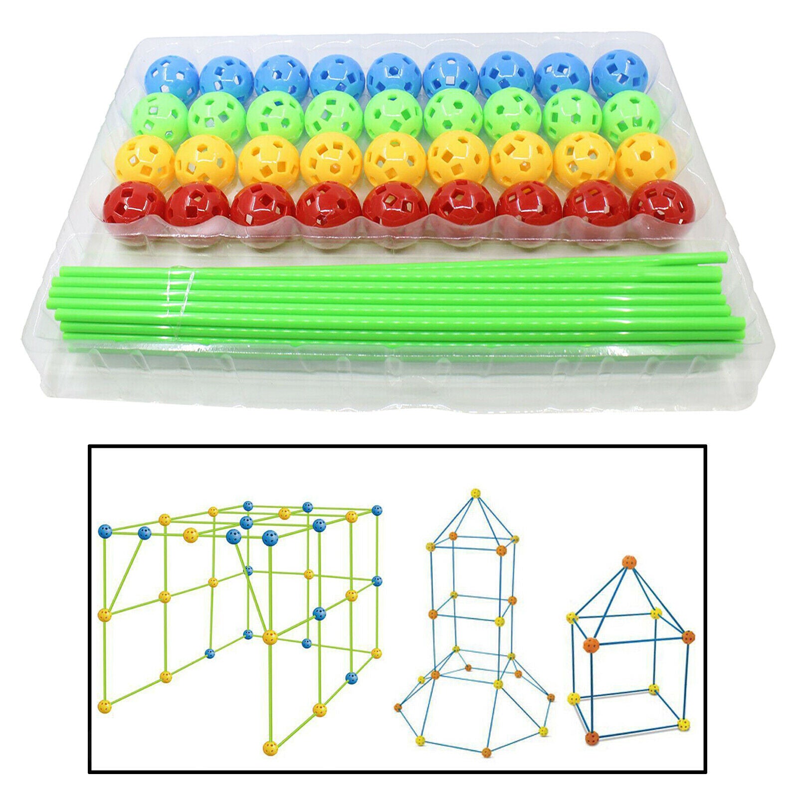 Durable Fort Building Kits Girls Construction Tunnels Play Tent Puzzle Toys