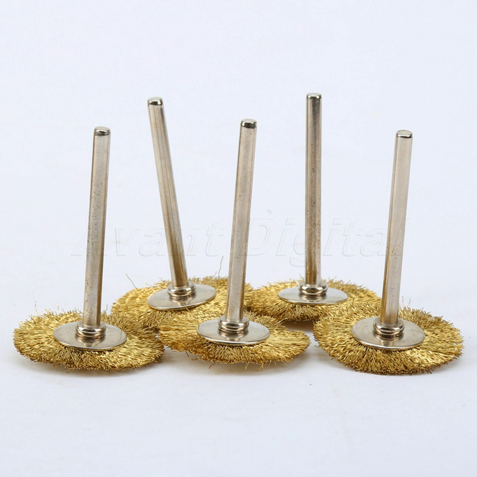 25MM 0.98" Brass Wire Wheel Brush Cleaner Polishing Power for Rotary Tools 5PCS