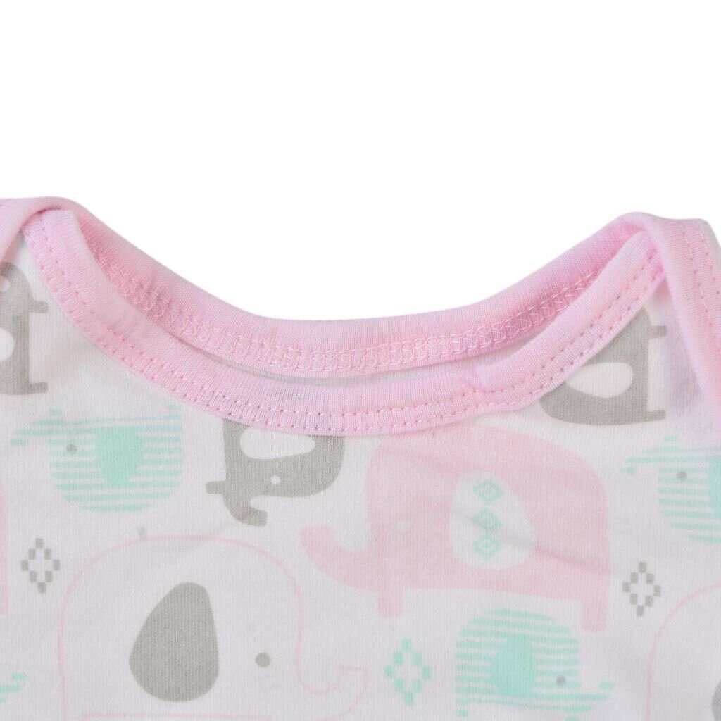 4pcs Sweet Jumpsuit Pants Bibs Clothes Set Casual Outfit Pink for 22-23inch