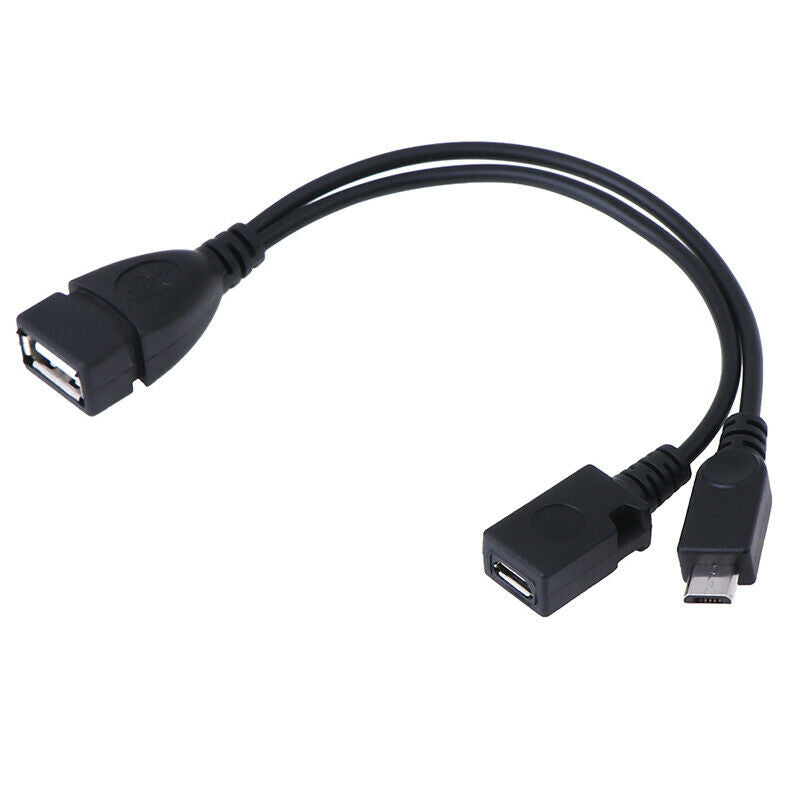2 in1 Micro USB Male to Female to USB 2.0 Power Charging OTG Adapter Cable s TH