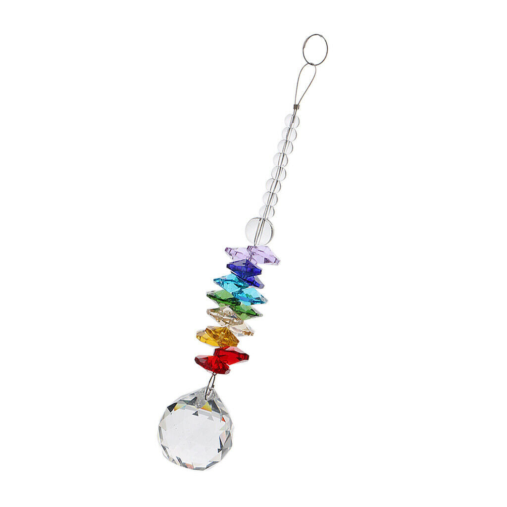 Crystal Suncatcher Rainbow Ball Pendant Prisms Hanging Decor  #2