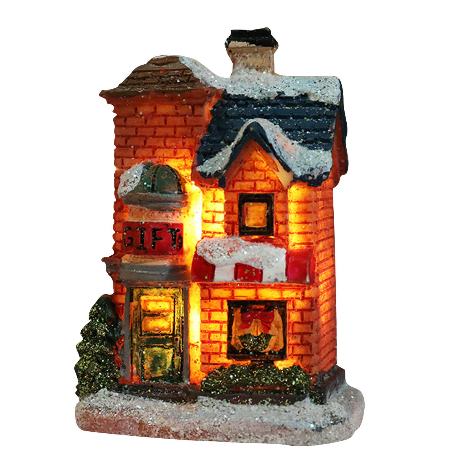 6/Set Hand-Painted Tabletop Christmas Village Countryside Town Farhouse