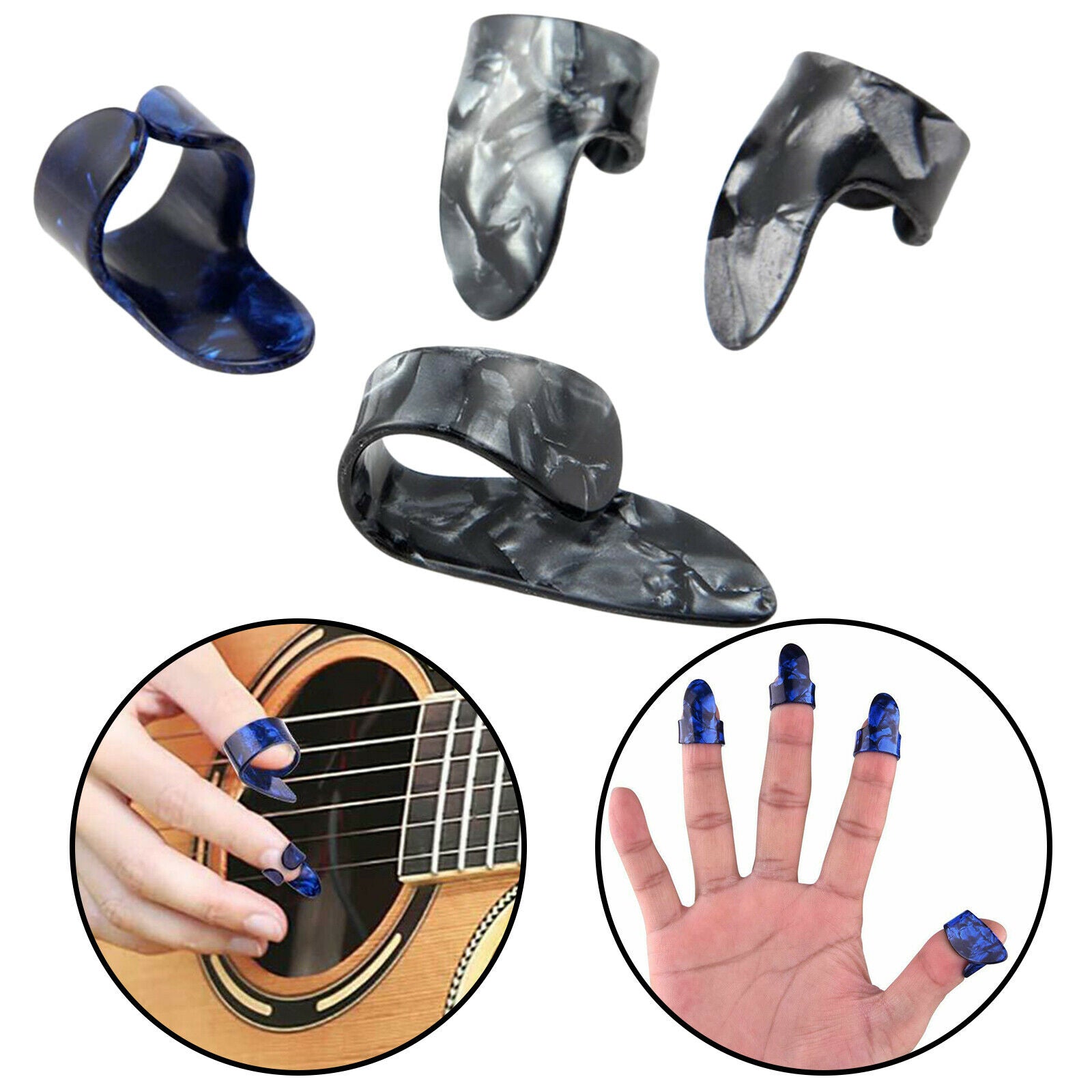 1Set Finger Picks Thumb Picks Guitar Picks Xmas Gifts for Music Lovers