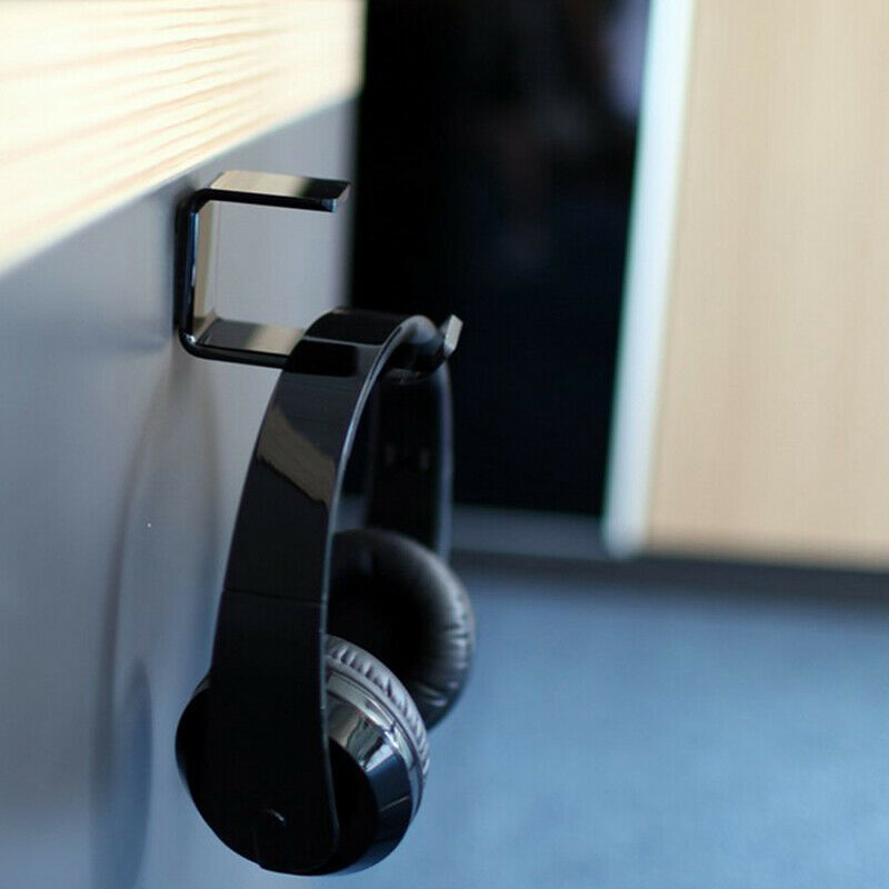 Headphone Hanger Display Stand Holder Acrylic Hook Under Desk Headset Wal.l8