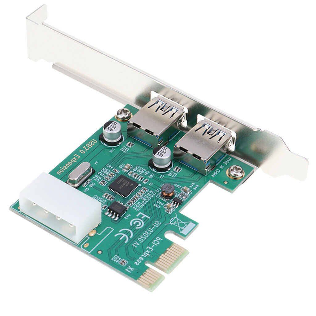 2-in-1 PCIE USB 3.0 Hub Controller Adapter Splitter, 5Gbps PCI Express Card