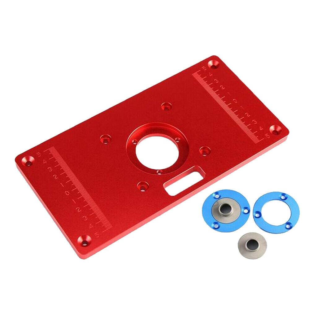 Alloy Router Table Aluminum Insert Plate With 2pcs Router Insert   Tool 2