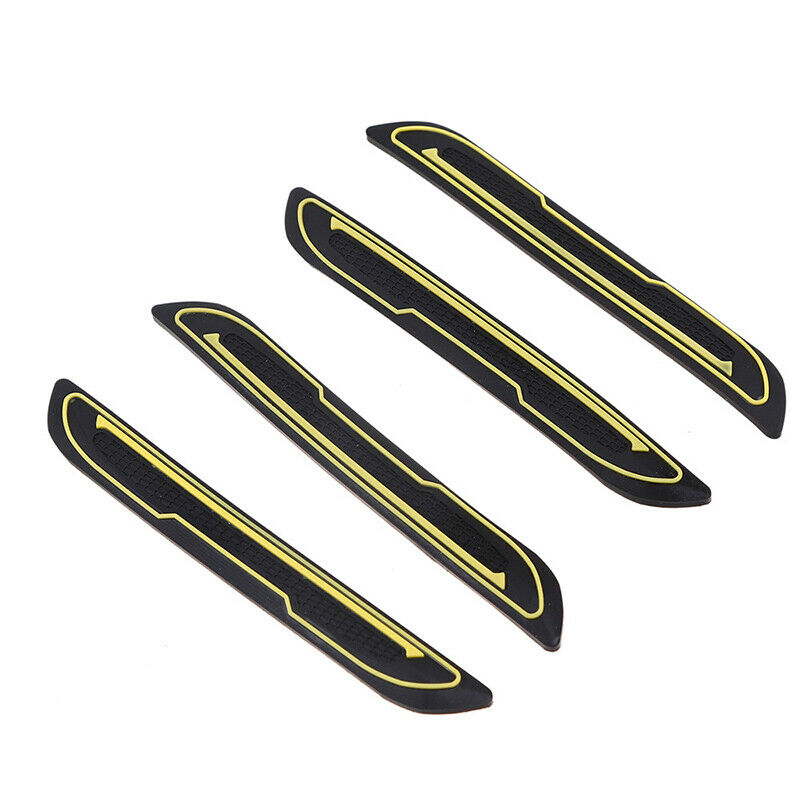 4Pcs Yellow Car Door Edge Guard Strip Scratch Protector Anti-collision Trim