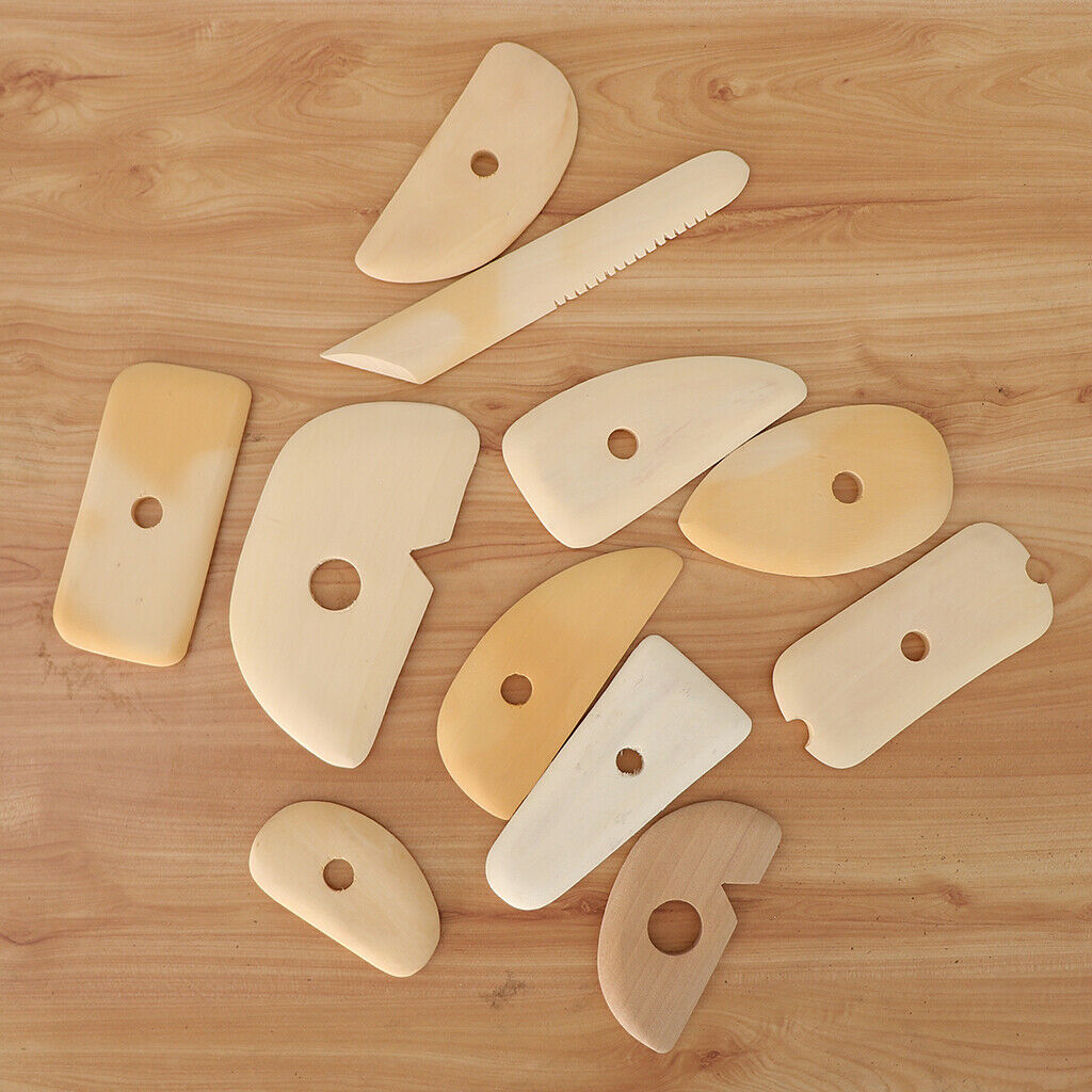 11 Pcs Wood Ceramic Clay Sculpting Tools Set Ceramic Fashion Modeling