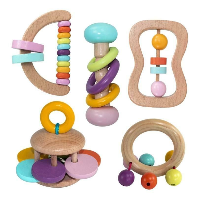 Kids Finger Training Baby Rattle Kids Behavior Correction Wooden Toys