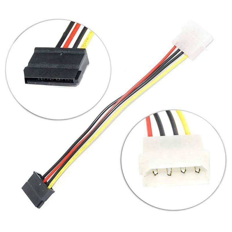 omputer Connection And Plugin 4 Pin Splitter Extension Cable SATA to Molex