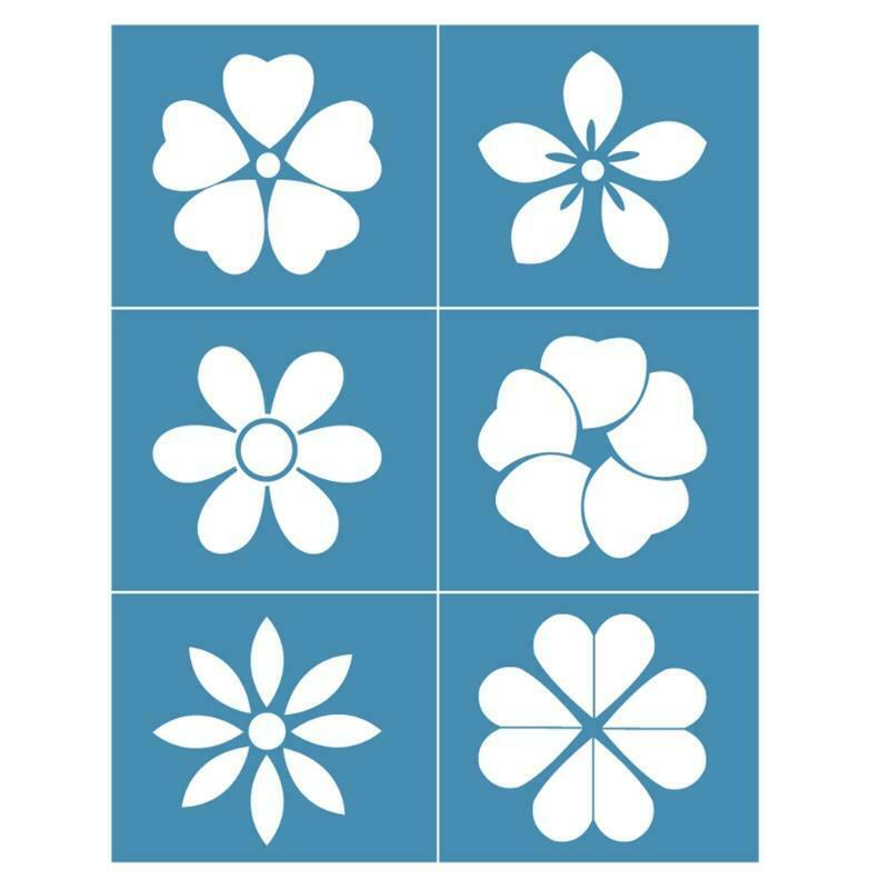 Flowers Self-Adhesive Silk Screen Printing Stencil for Painting on Wood T-Shirt