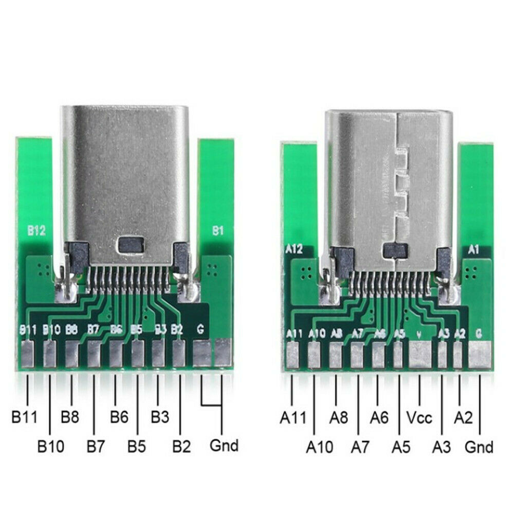 1Pcs USB 3.1 Type C Female Socket Connector Plug SMT Type with PC Board