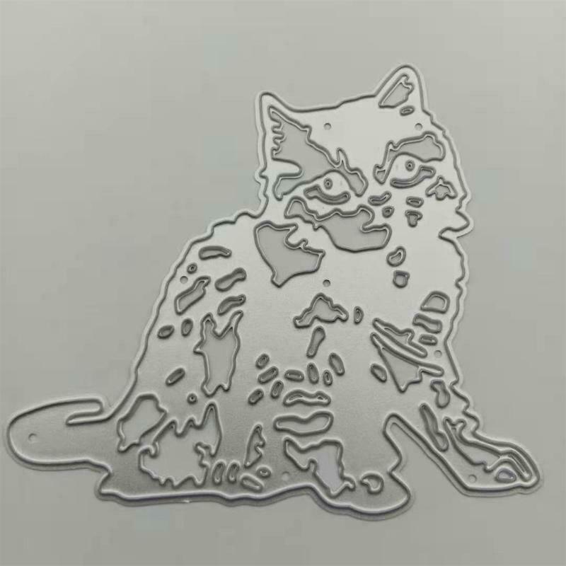 Cute Cat Metal Cutting Dies Stencil DIY Scrapbooking Album Paper Card Template