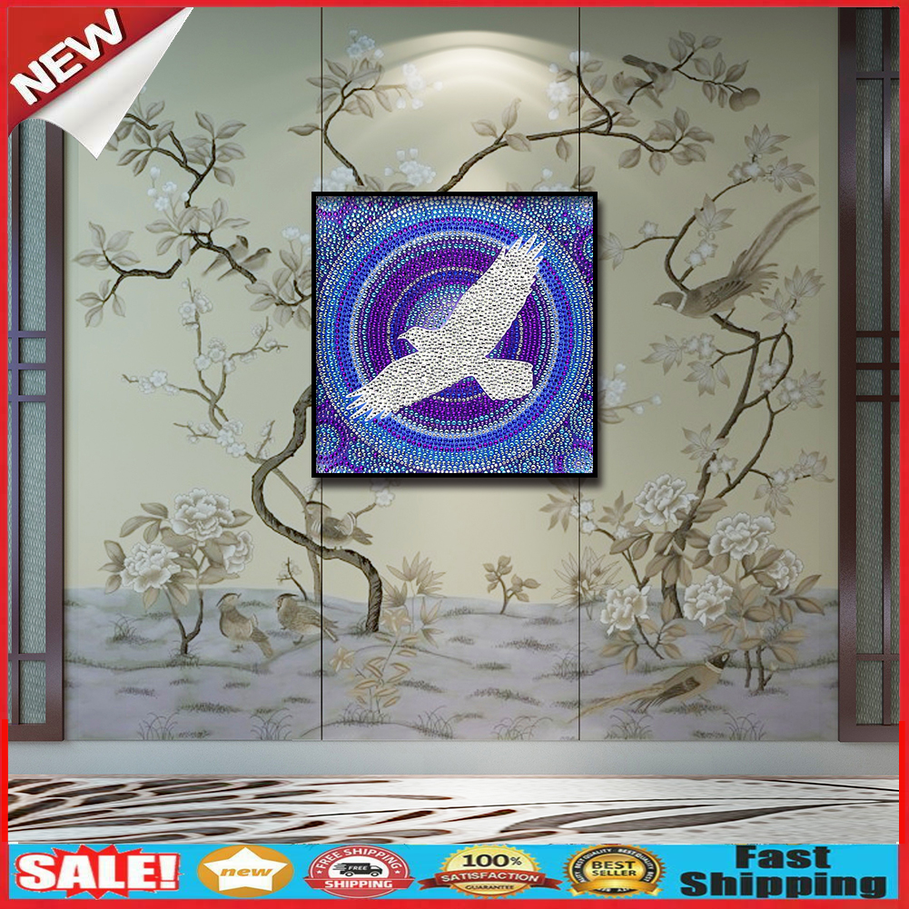 Wall Picture Full Special Shaped Drill DIY Flying Doves Diamond Painting @