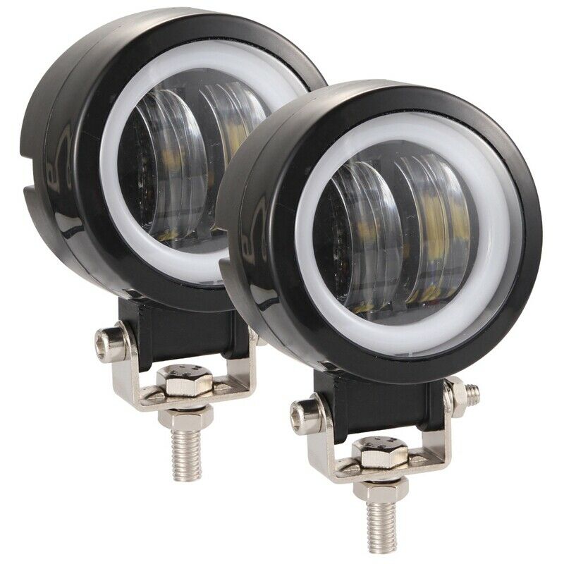 2Pcs 3 Inch 40W Fog Light White 6000K 10-80V Dc 8000Lm Waterproof Round Led AnV7