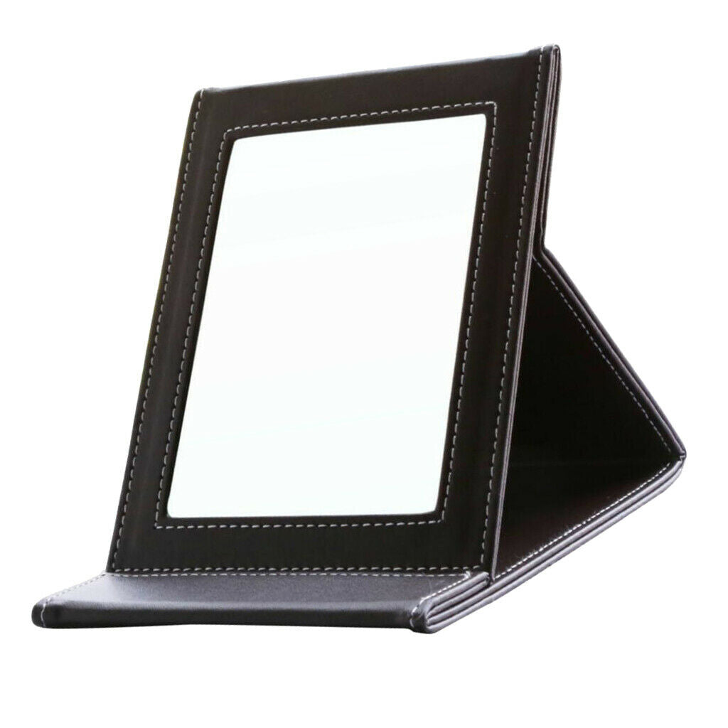 Travel foldable cosmetic mirror portable table mirror with standing coffee