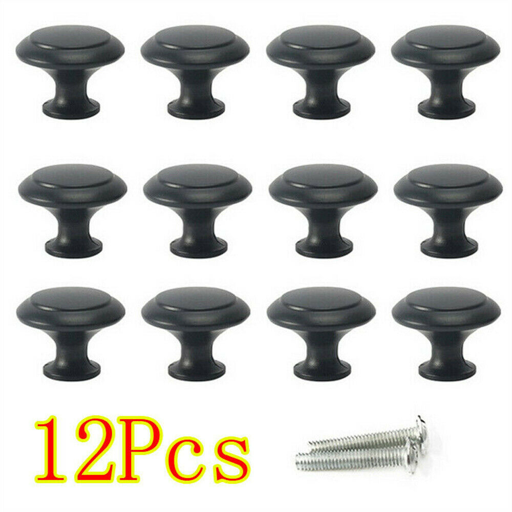 12 Pcs Stainless Steel Door Knobs Cabinet Handles Cupboard Drawer Kitchen DIY UK