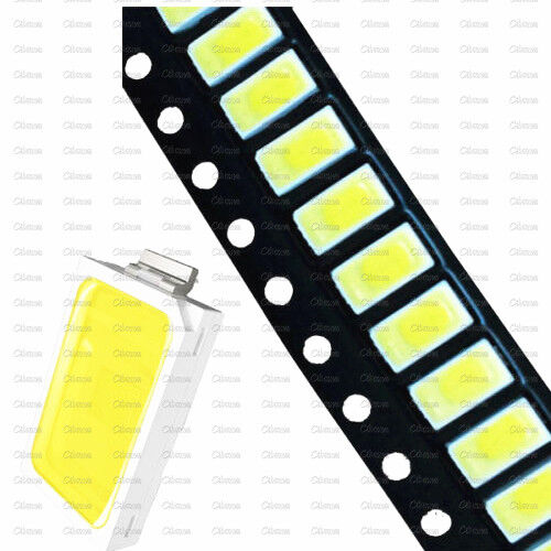 50PCS SMD SMT -EE132 5730 White 6050-7000K  LED Light 120°Bead 50-55LM 3.3V-3.6V