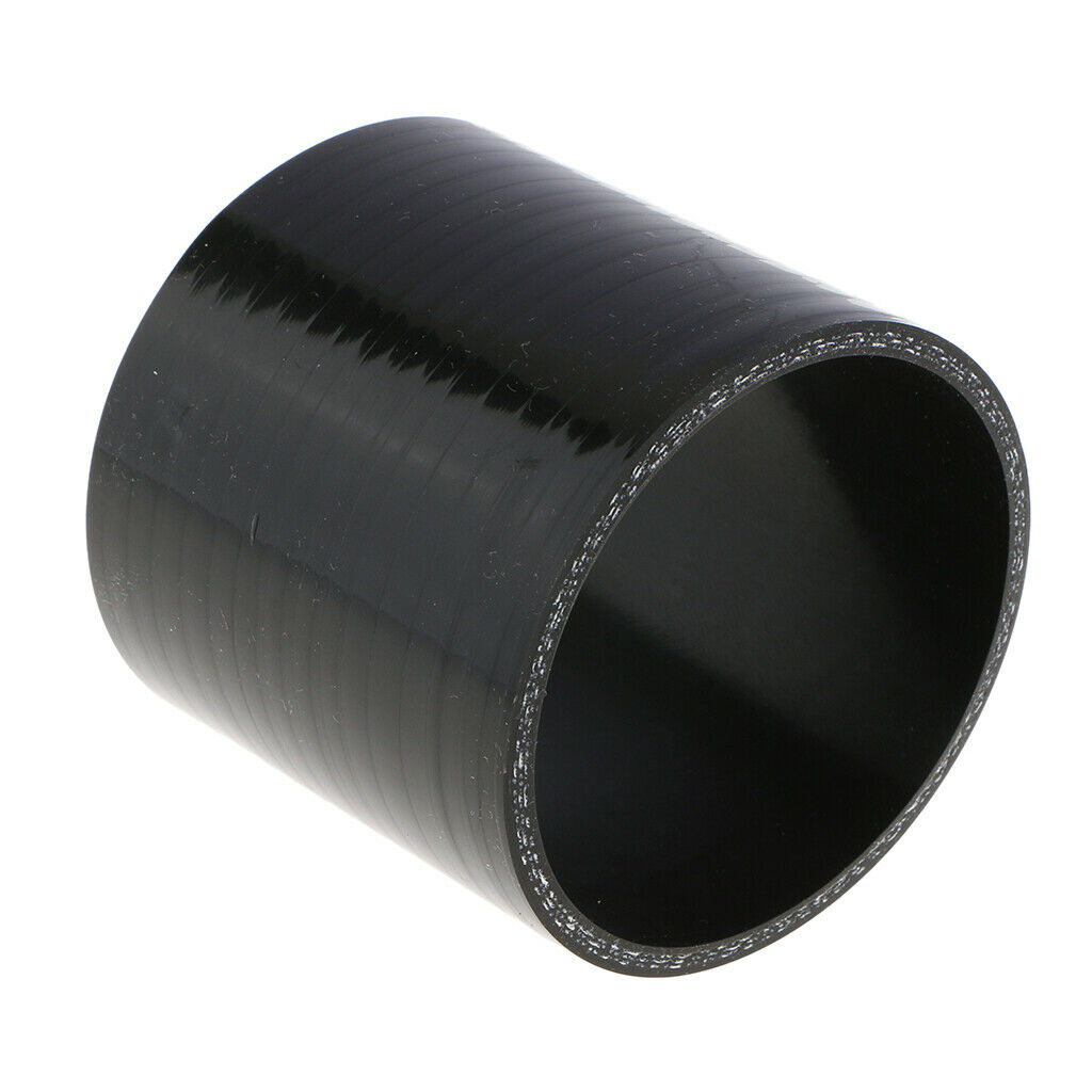 3pcs 4-ply Reinforced 3.5 Inch (89mm) Silicone Coupler Hose Tube Pipe Black
