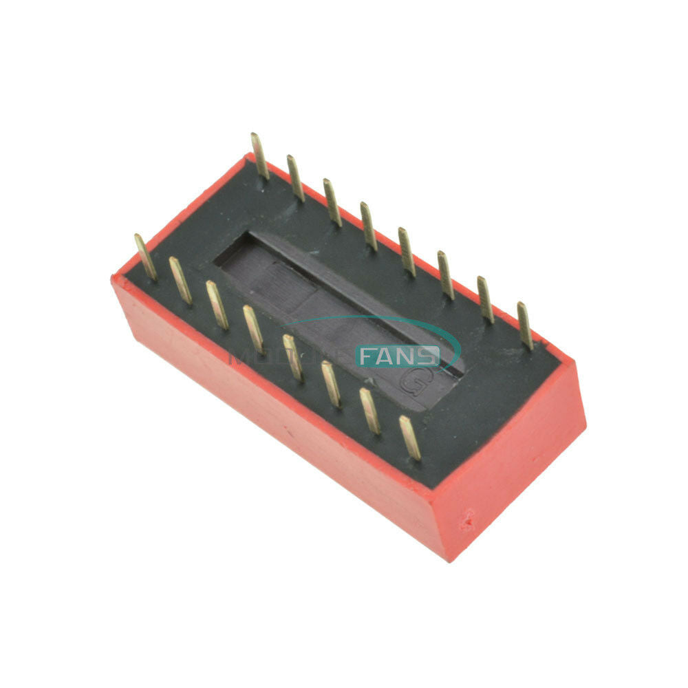 10PCS 2.54mm Pitch 8-Bit 8-Positions Way Slide Type DIP Switch Red Module