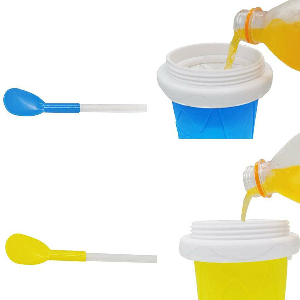 Slushy Maker Cup DIY Silica Squeeze Cup Summer Smoothie Maker Slush Cup Red