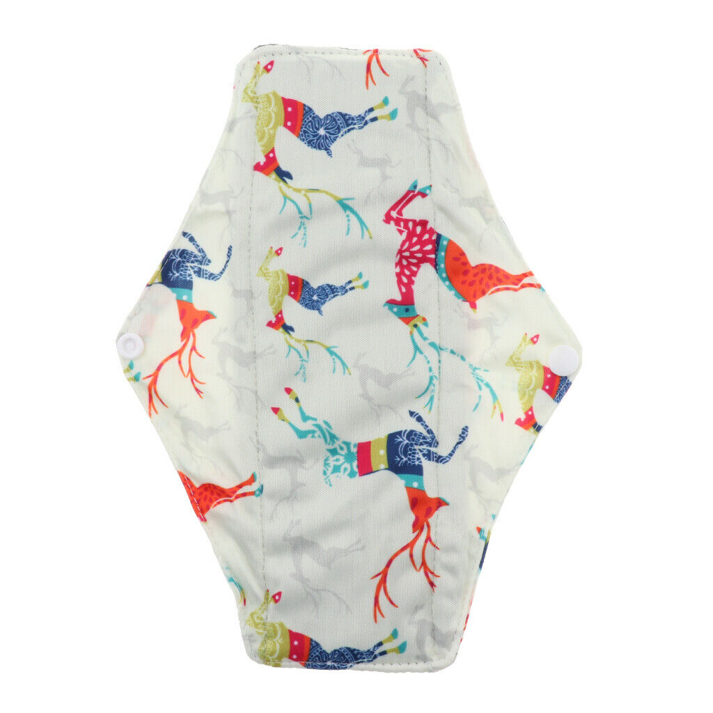 2Pieces Bamboo Cloth Washable Menstrual Pad Sanitary Towel Pad for Women S/M