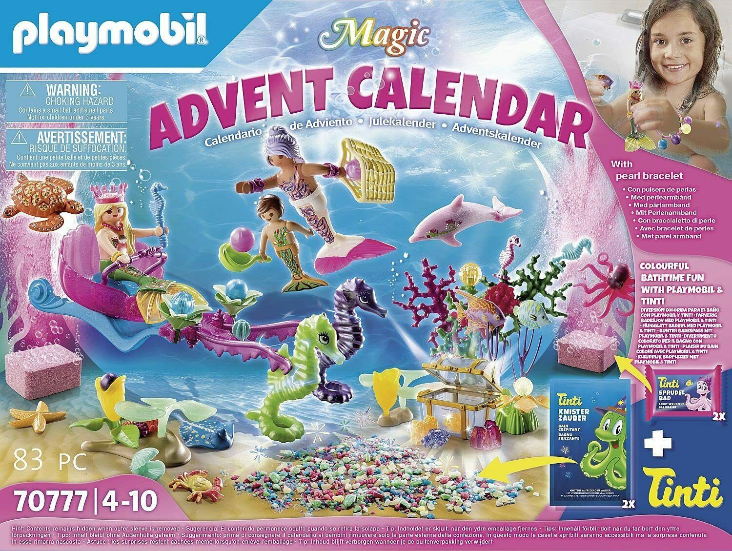 Playmobil 70777 Christmas Magical Mermaids Advent Calendar - Chaning Bubble Bath