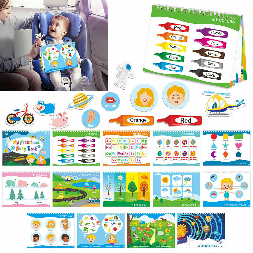 Quiet Busy Book 15 Themes Logical Thinking Multifunctional Activities Binder for