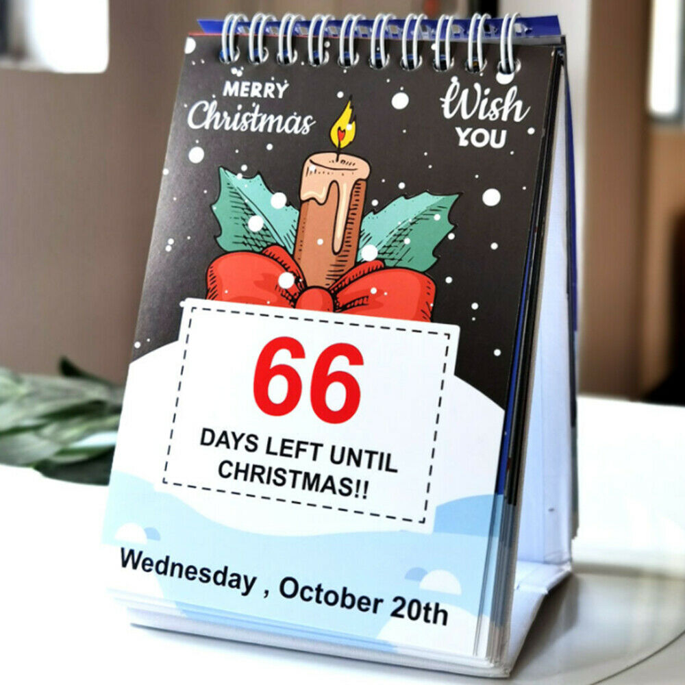 100 Days Christmas Countdown Desk Calendar 2021 Calendar Home Office Decorations