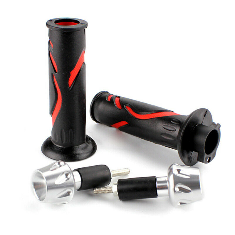 Dirt Bike Grips Motorcycle Grips 7/8 Handlebar Grips Rubber Anti-Slip End Plug