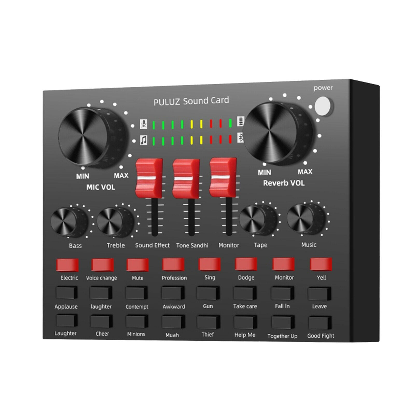 External Sound Card Bluetooth Karaoke Sound Mixer for Laptop Tablet PC