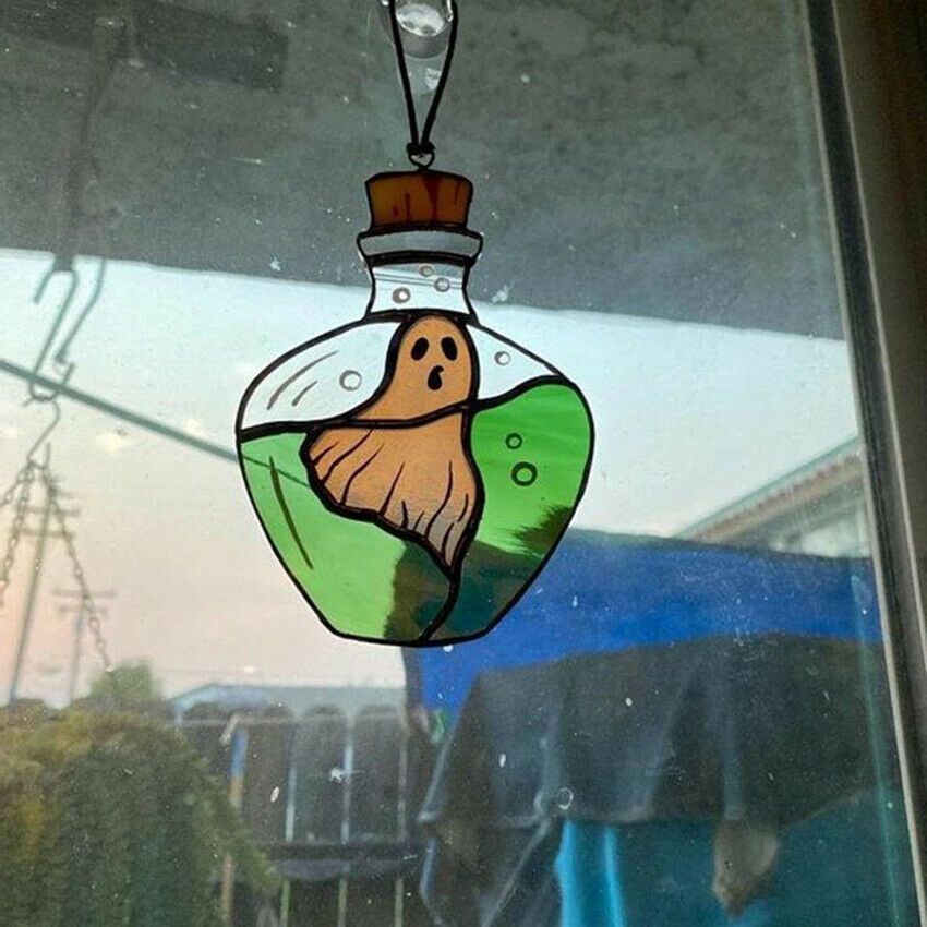 Modern Style  Ghost Colorful Stained Acrylic Window Panel pendent Suncatcher