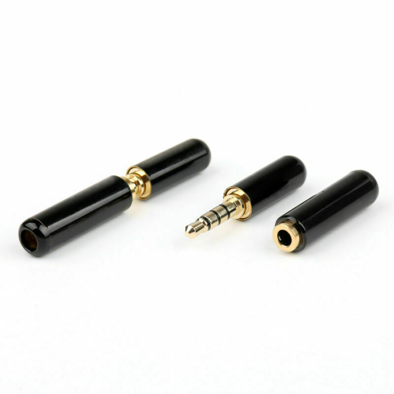 10 Set 3.5mm 4 Pole Stereo Audio( Male +Female) Plug Jack Connector Solder S AT2