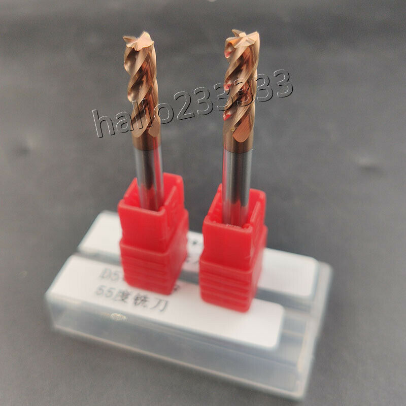 3PCS HRC55° φ5×50-4F 5mm 4Flute Tungsten steel Carbide End Bits Milling Cutter