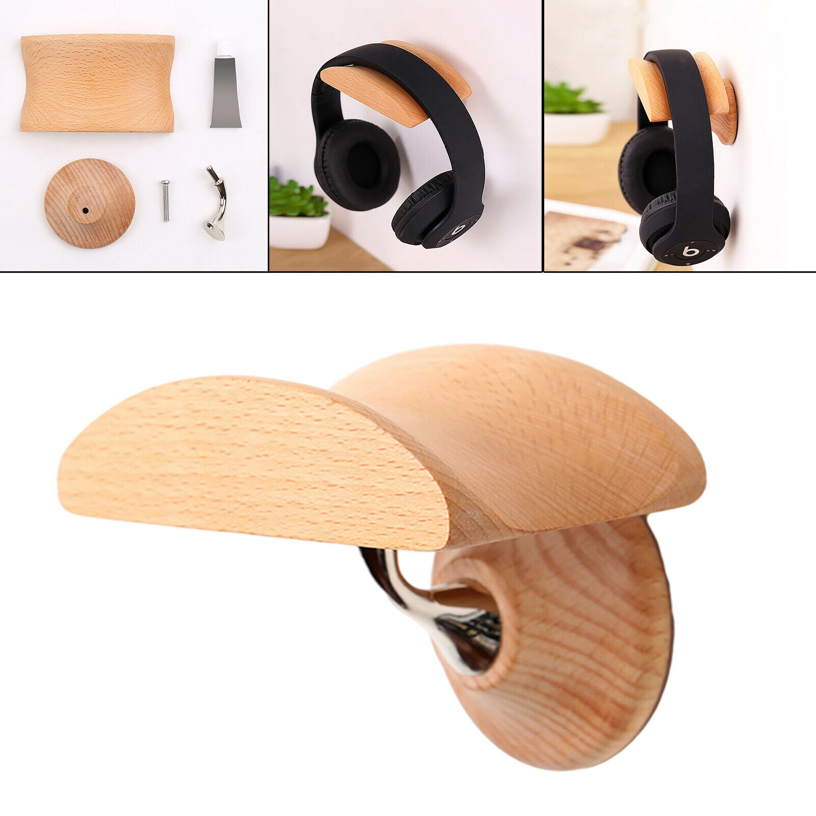 Universal Headset Stand Headphone Holder Drilling-Free for Desktop Organize