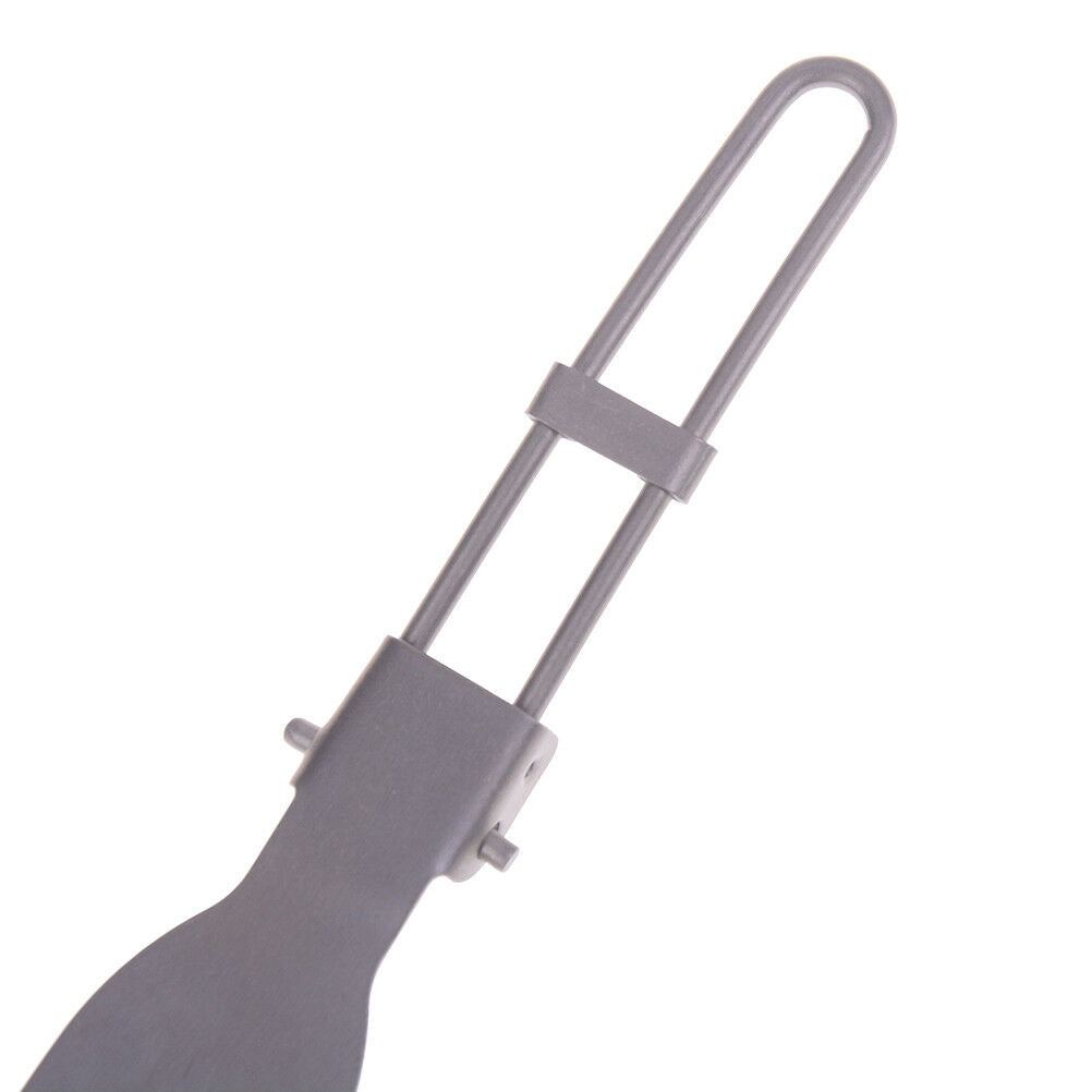 Outdoor camping tableware titanium fork folding hiking backpacking dinner foY1