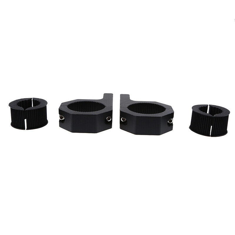 Pair Mounting Bracket Clamps Black Aluum Spray-Paint Process For 28~32mm Bar