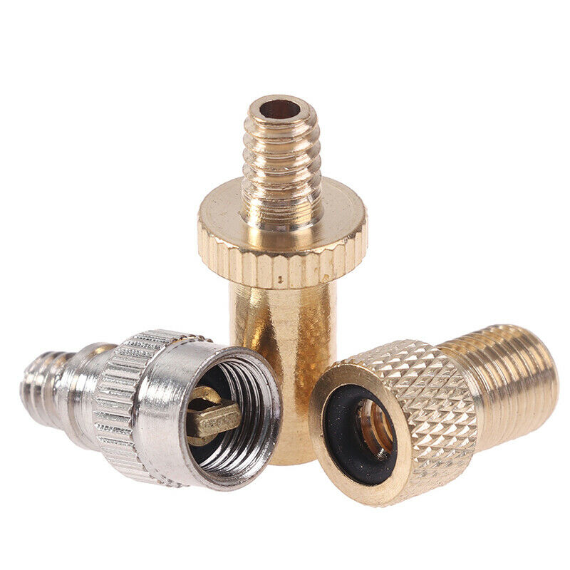 3pcs Bike Bicycle Presta to Schrader Valve Adapters Valve Extension Pump T L Tt