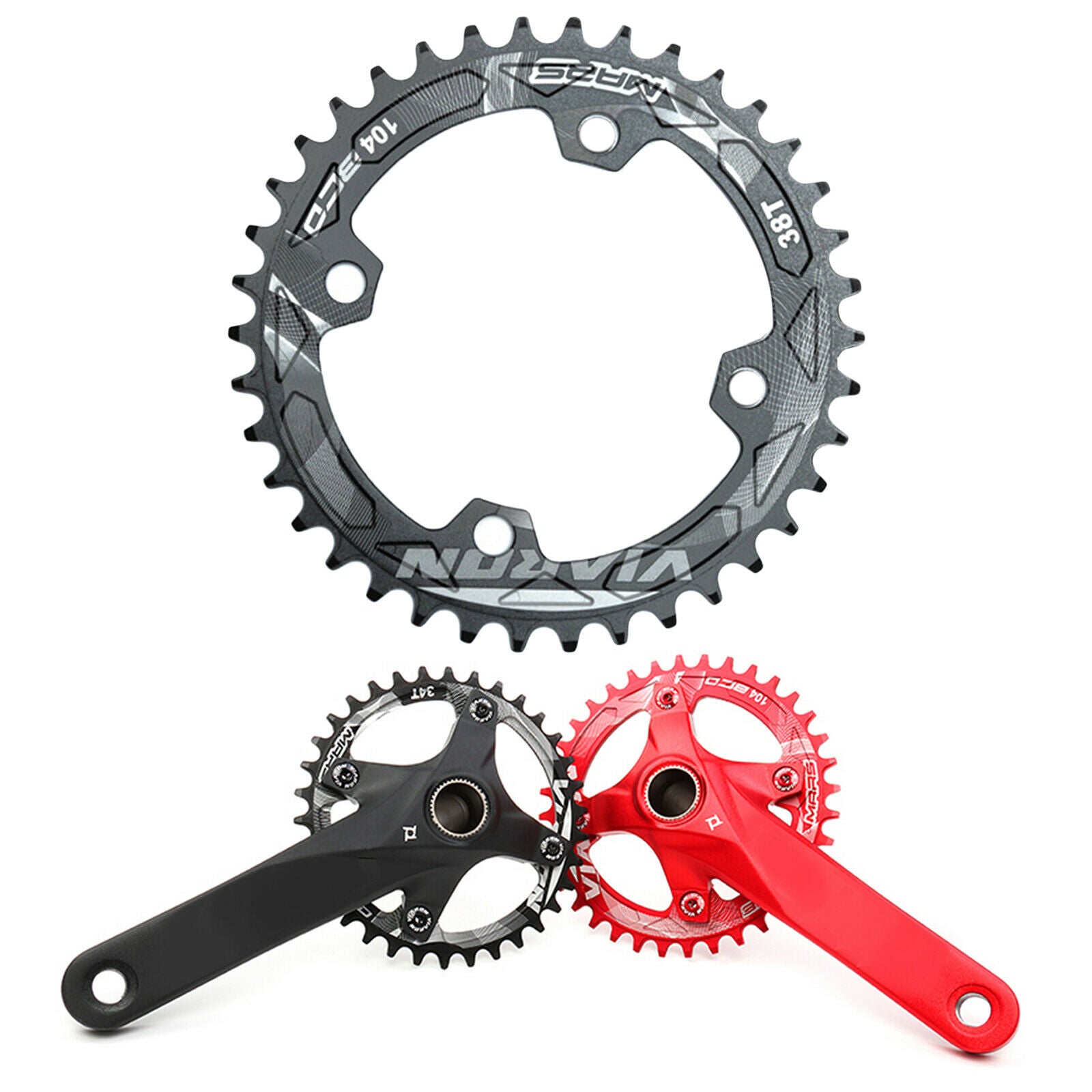 Bike Chainring Bicycle BCD104 Chain Ring Chain Wheel Chainwheel Black 38T