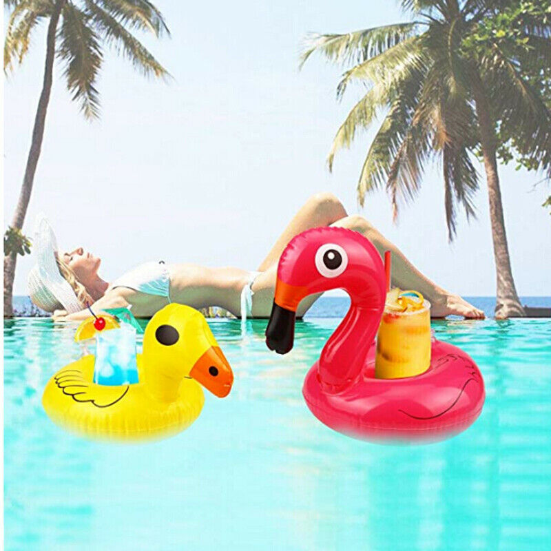 15Pcs Inflatable Floating Drink Can Cup Holder Hot Tub Swimming Pool Beach Pa_DD