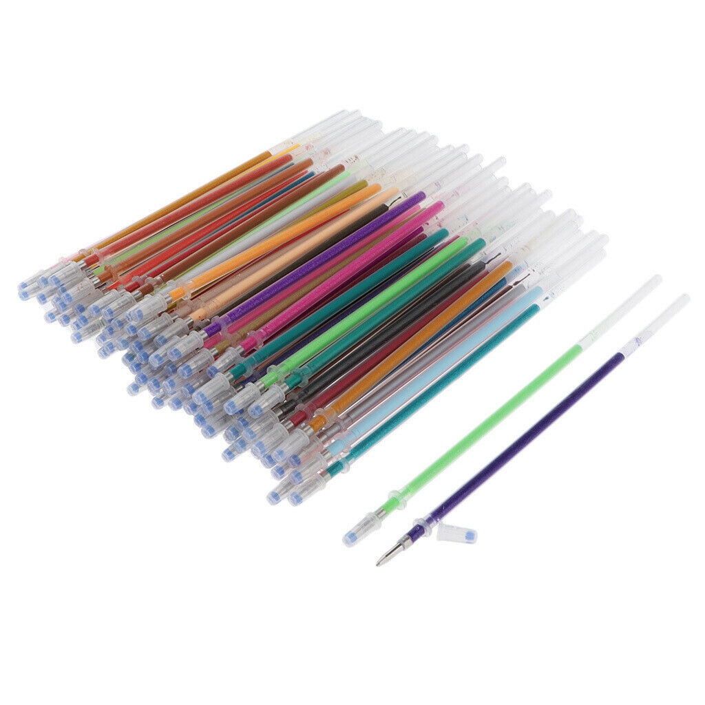 200x Colorful Gel Pen Refills Markers Writing Stationery Kids Painting