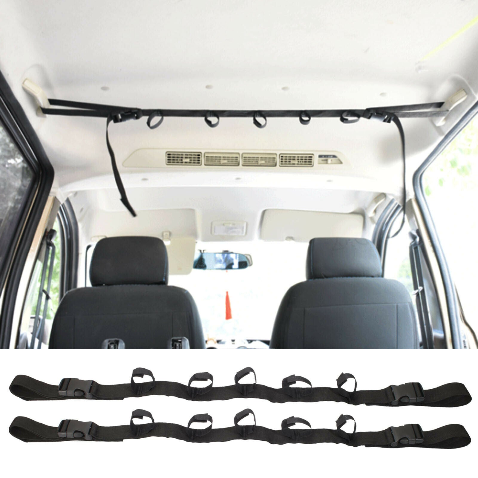 2PC Fishing Rod Rack Holder Strap Storage Car Rest Belt Carrier Tie For SUV.....