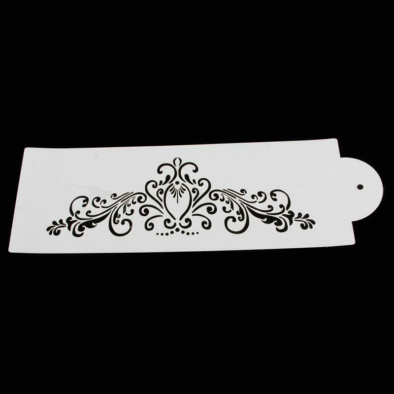 Lace Flower Cake Fondant Cookie Side Baking Stencil Wedding Decorating DIY Tools
