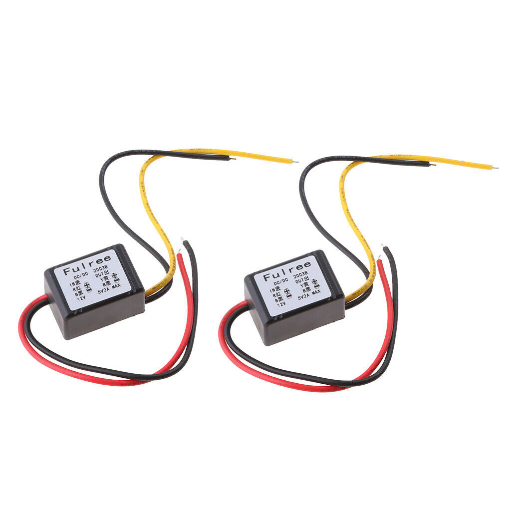 2x DC-DC  Power Module 12V (8-20V) to 5V 2A Car Power Adapter