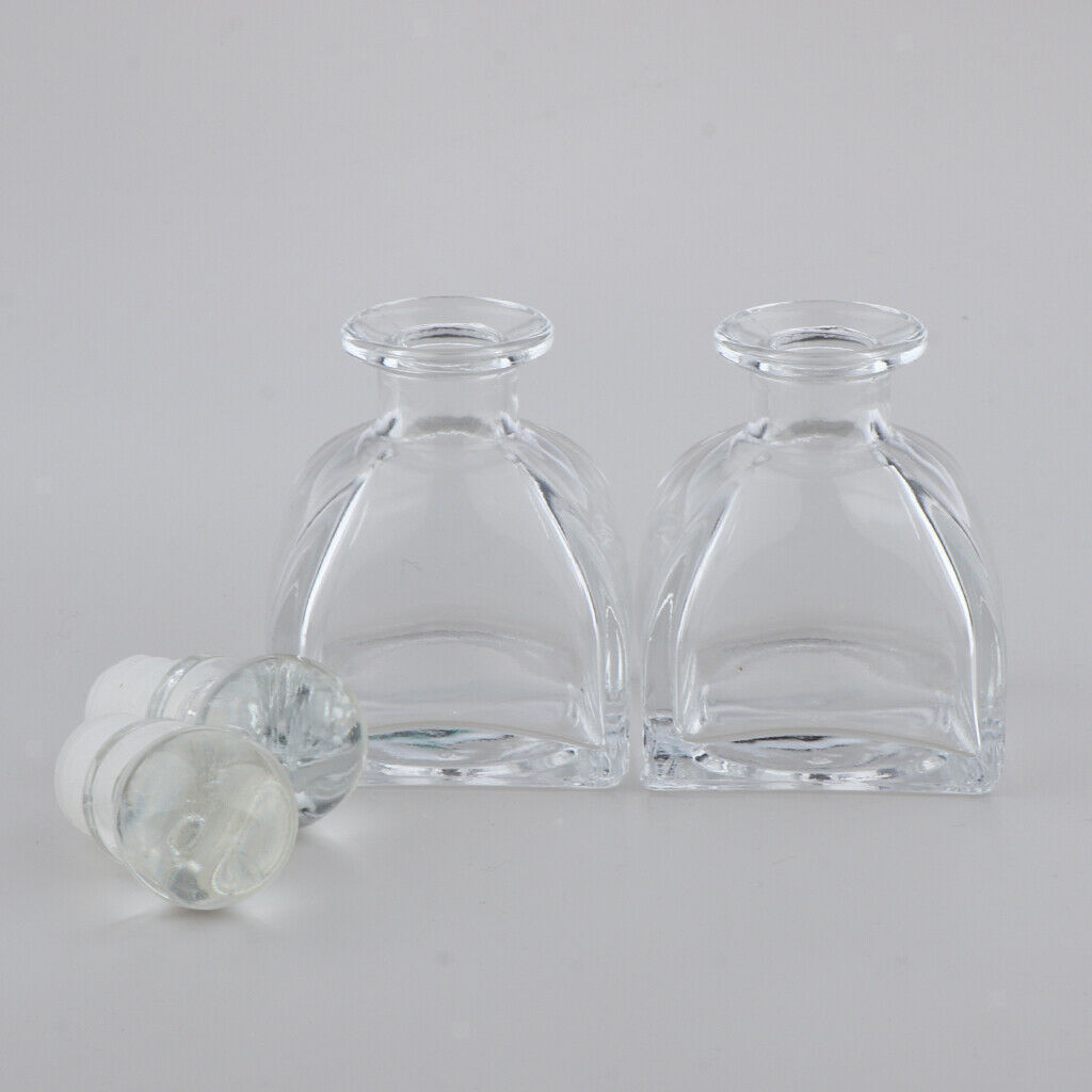 4Pcs Empty Fragrance Glass Diffuser Bottles Jars for DIY Oils Scent 50ml