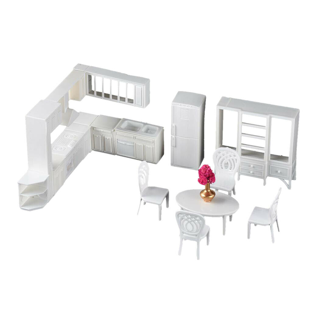 1/25 Traditional Dining Room Furniture Stove Refrigerator Cabinet Set Sand Table