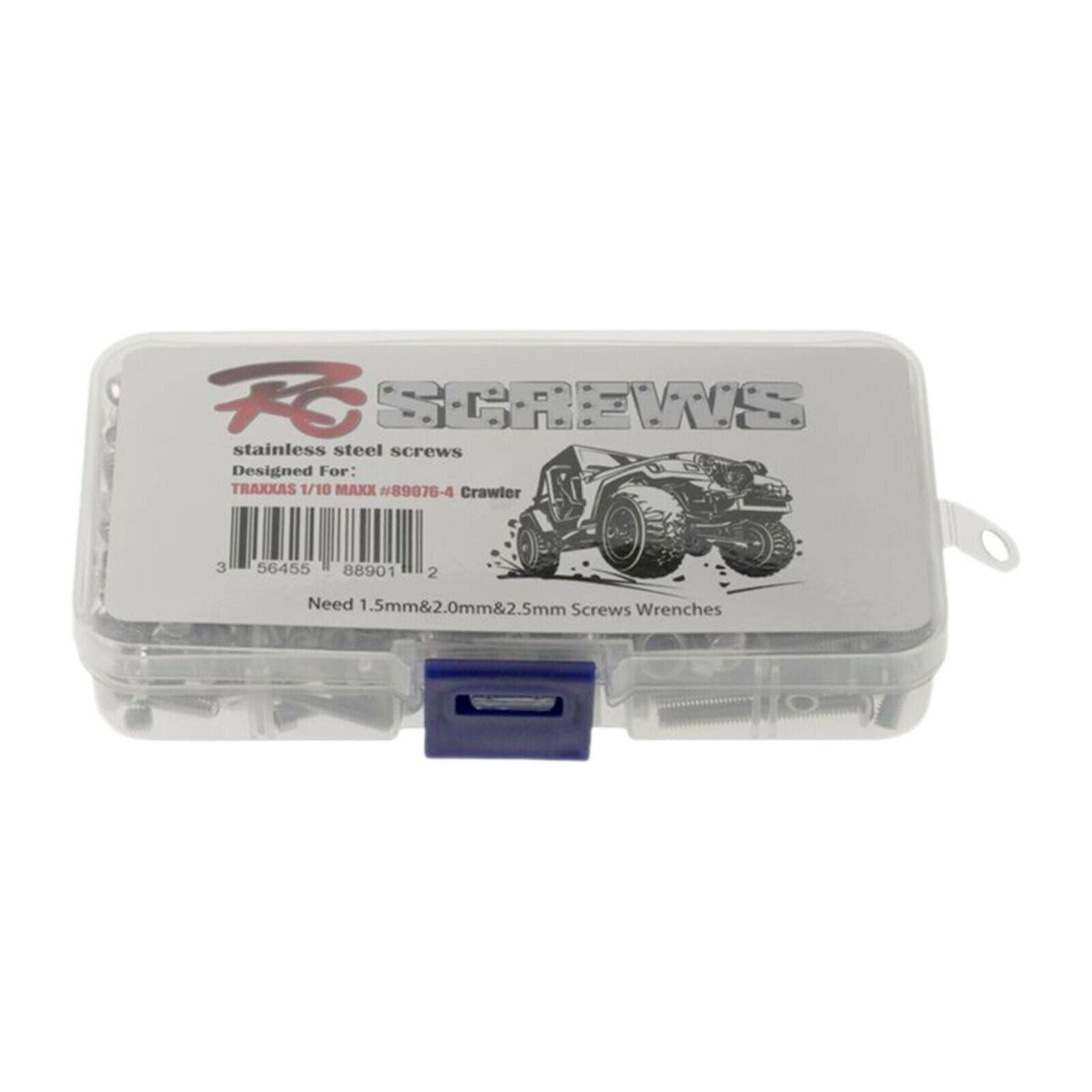 176 Pack of M1.4 Screws Nuts Bolts Kit for SCX24 1:10 Scale RC Crawler Accs
