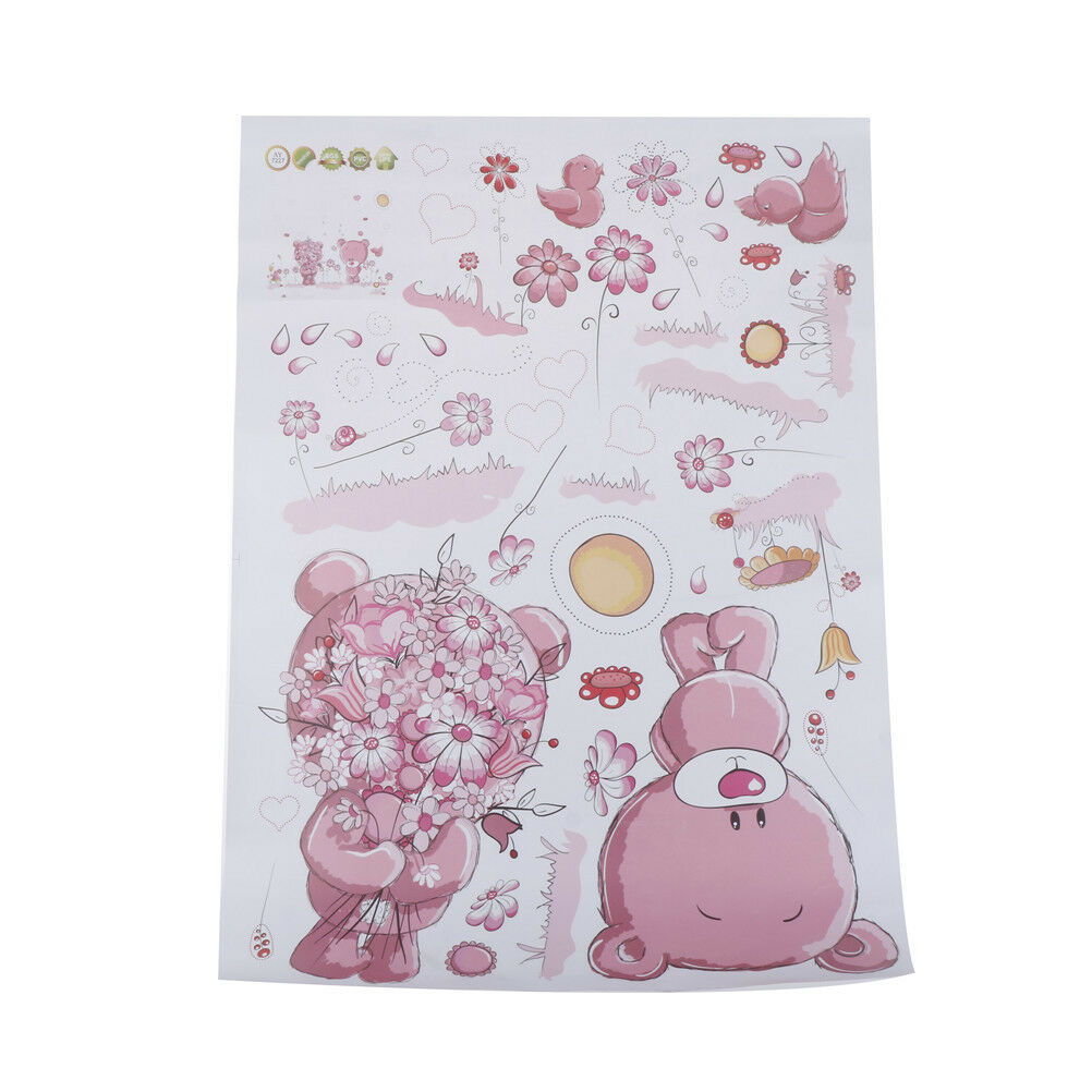 Couple bear wall stickers children room decor baby shower adhesive for k.l8
