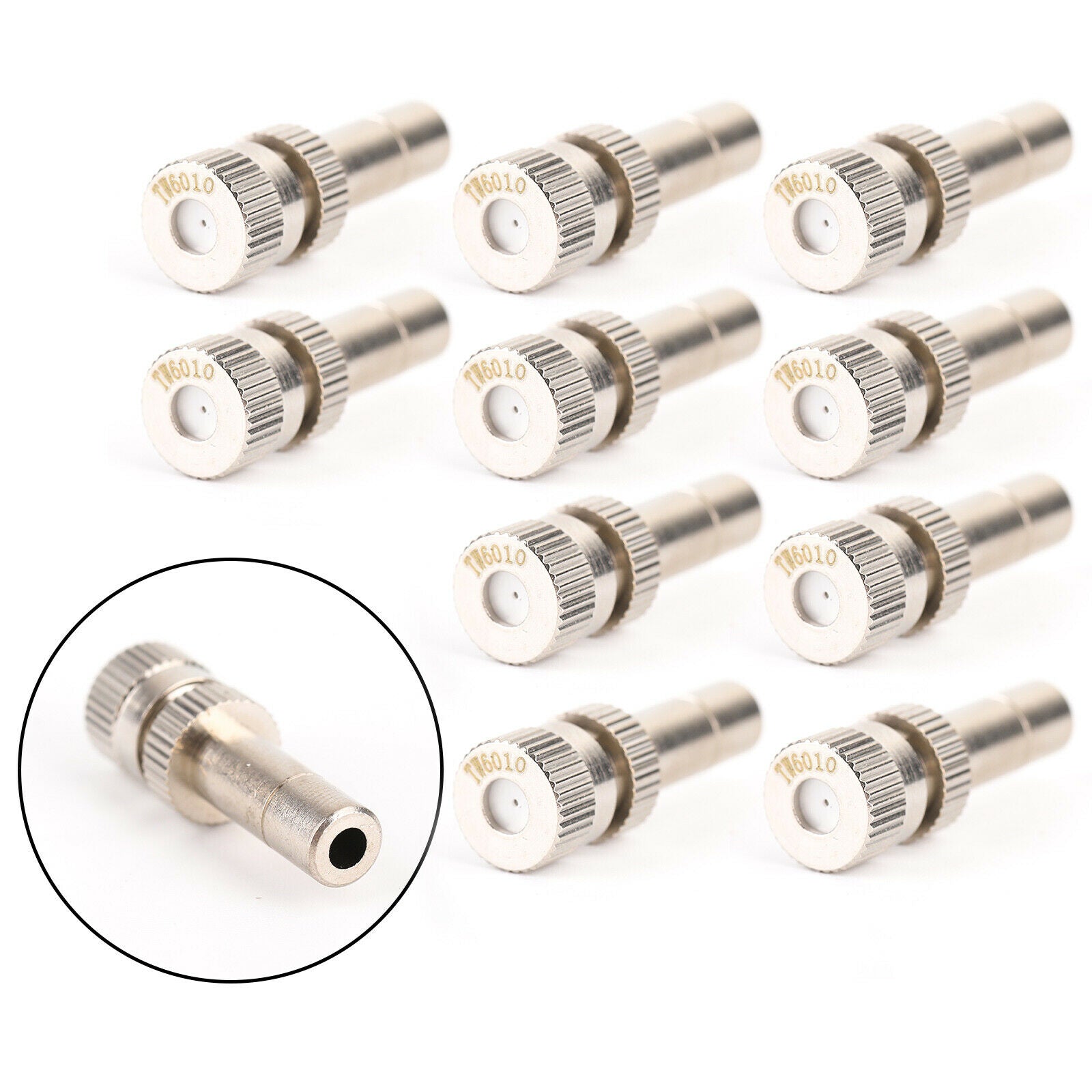 10pcs Misting Nozzles Mister Sprinkle For Cooling System 0.024" Quick plug B5