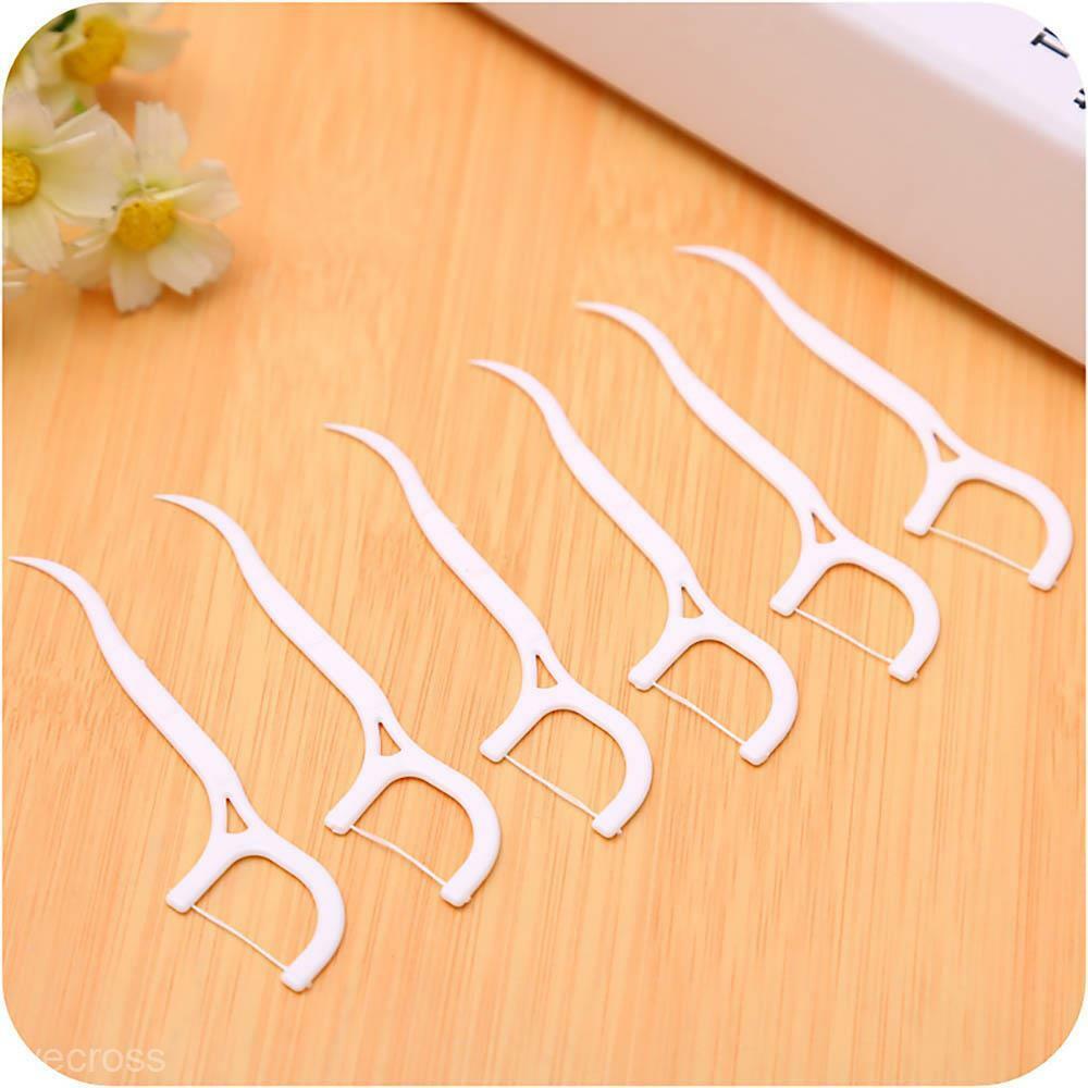 100pcs Dental Floss Flosser Picks Teeth Toothpicks Stick Oral Care Tooth Clean